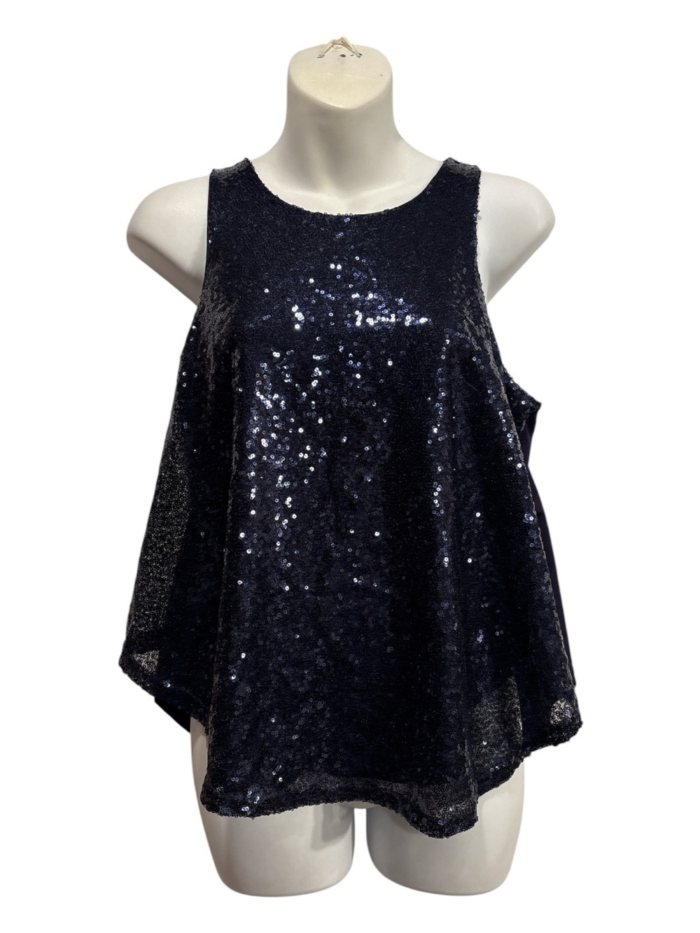 Rue21 Navy Sequin Sleeveless Tank size large. Perfect for a night of dancing